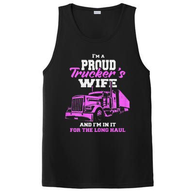 Funny I'm A Proud Trackers Wife. Truck Drivers Mum PosiCharge Competitor Tank