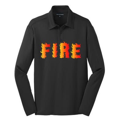 Funny Ice And Fire Costume Halloween Family Matching Silk Touch Performance Long Sleeve Polo