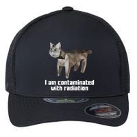 Funny I Am Contaminated With Radiation Ironic Cat Meme Flexfit Unipanel Trucker Cap