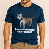 Funny I Am Contaminated With Radiation Ironic Cat Meme Cooling Performance Crew T-Shirt