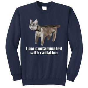 Funny I Am Contaminated With Radiation Ironic Cat Meme Sweatshirt