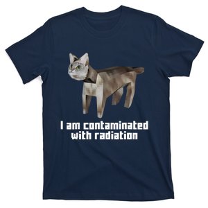 Funny I Am Contaminated With Radiation Ironic Cat Meme T-Shirt