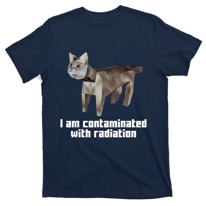 Funny I Am Contaminated With Radiation Ironic Cat Meme T-Shirt