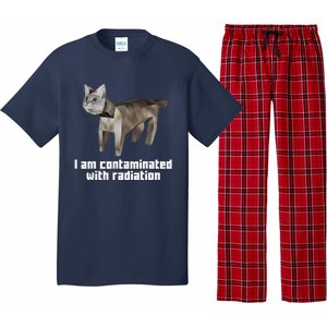 Funny I Am Contaminated With Radiation Ironic Cat Meme Pajama Set