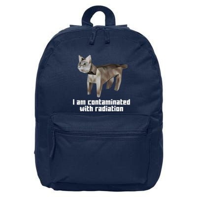 Funny I Am Contaminated With Radiation Ironic Cat Meme 16 in Basic Backpack