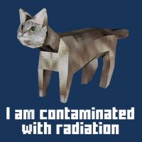 Funny I Am Contaminated With Radiation Ironic Cat Meme 16 in Basic Backpack