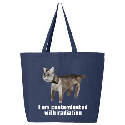 Funny I Am Contaminated With Radiation Ironic Cat Meme 25L Jumbo Tote