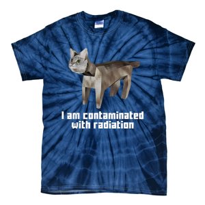 Funny I Am Contaminated With Radiation Ironic Cat Meme Tie-Dye T-Shirt