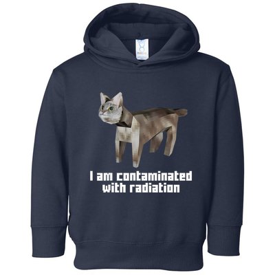 Funny I Am Contaminated With Radiation Ironic Cat Meme Toddler Hoodie