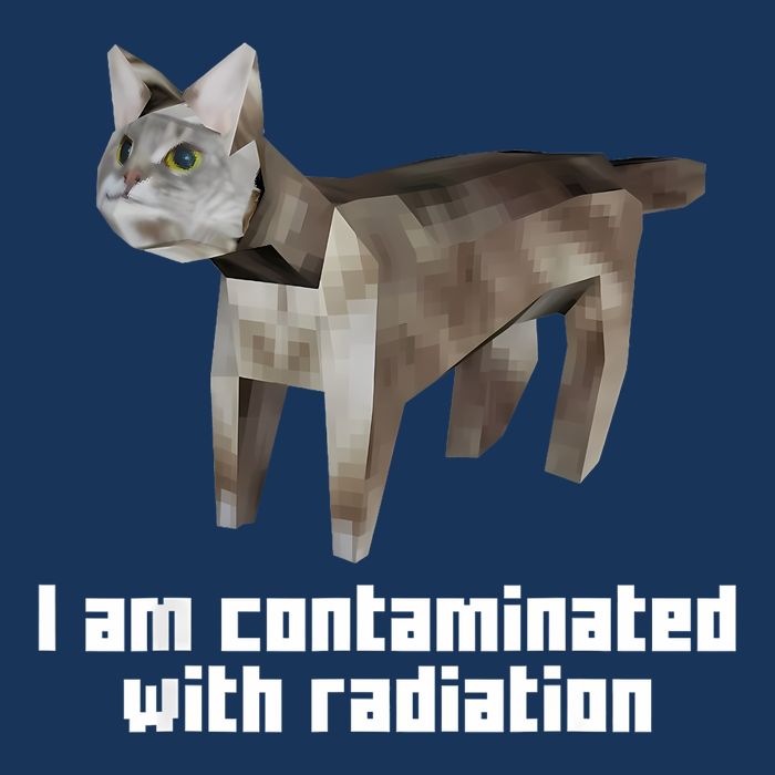 Funny I Am Contaminated With Radiation Ironic Cat Meme Visor