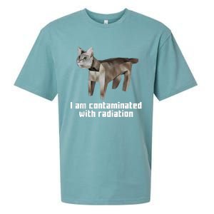 Funny I Am Contaminated With Radiation Ironic Cat Meme Sueded Cloud Jersey T-Shirt