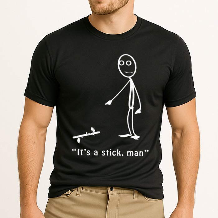 Funny ItS A Stick Man Stickman Costume Stick Figure Cooling Performance Crew T-Shirt