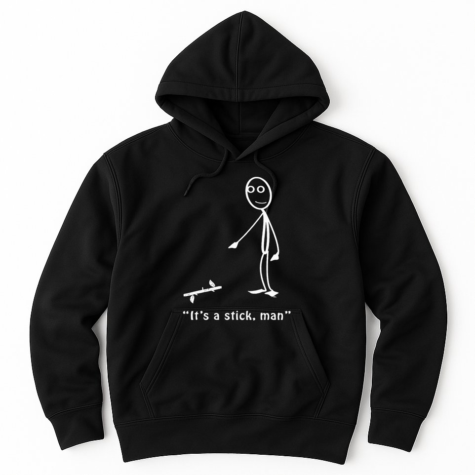 Funny ItS A Stick Man Stickman Costume Stick Figure Hoodie
