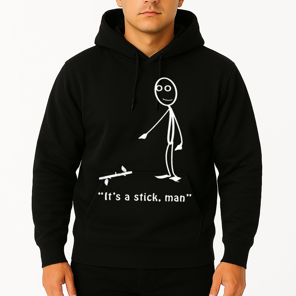 Funny ItS A Stick Man Stickman Costume Stick Figure Hoodie