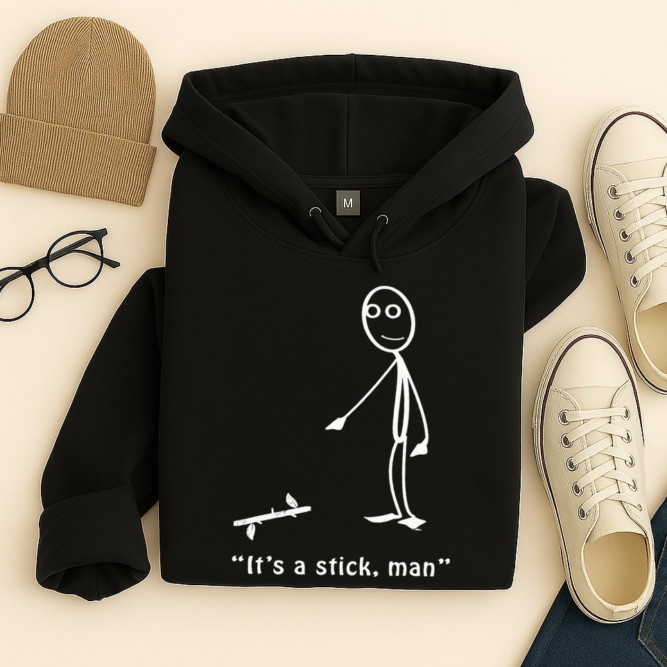 Funny ItS A Stick Man Stickman Costume Stick Figure Hoodie