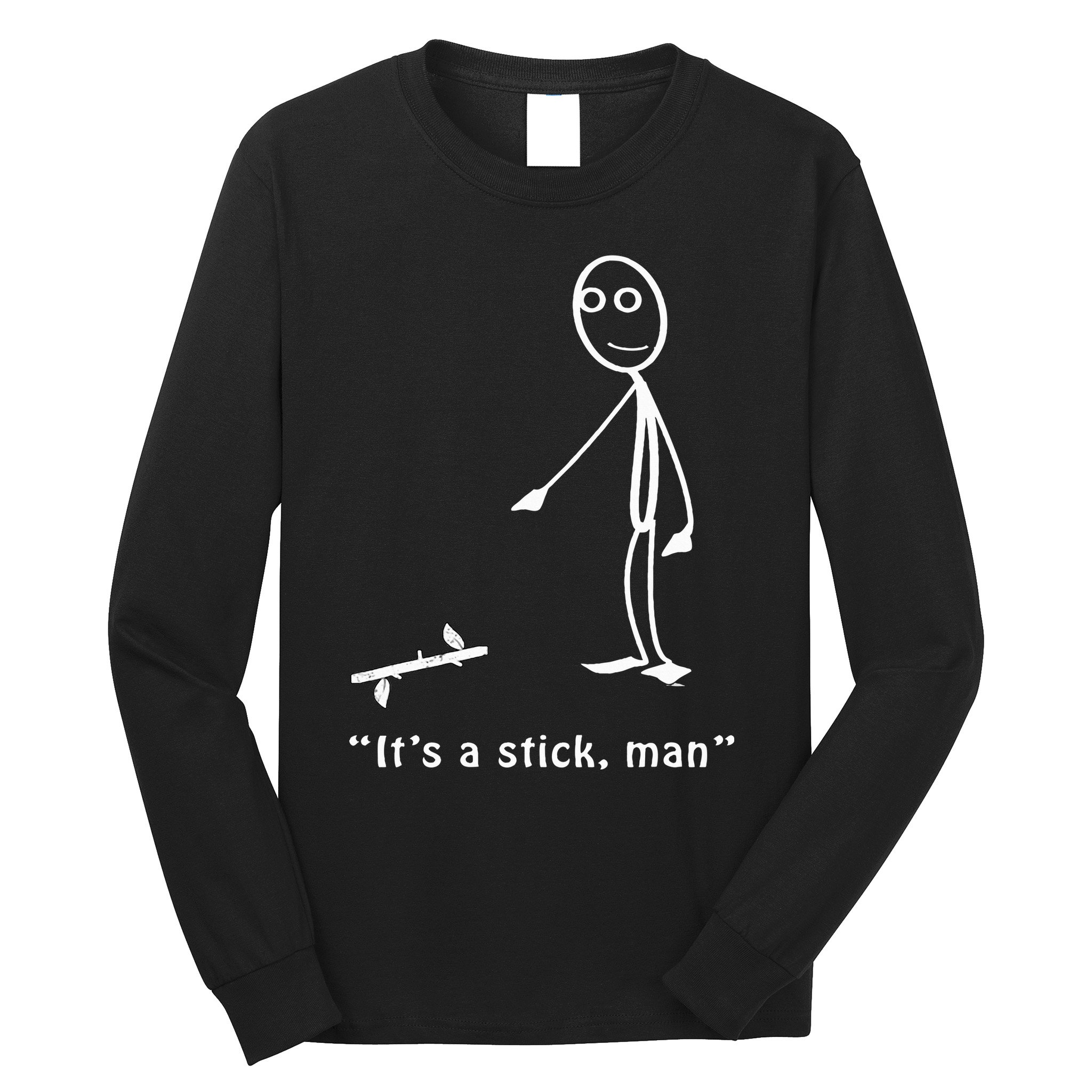 Funny ItS A Stick Man Stickman Costume Stick Figure Long Sleeve Shirt