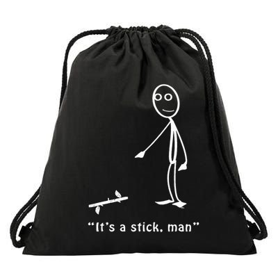 Funny ItS A Stick Man Stickman Costume Stick Figure Drawstring Bag