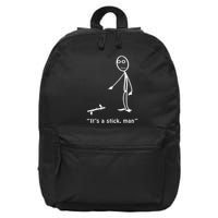 Funny ItS A Stick Man Stickman Costume Stick Figure 16 in Basic Backpack