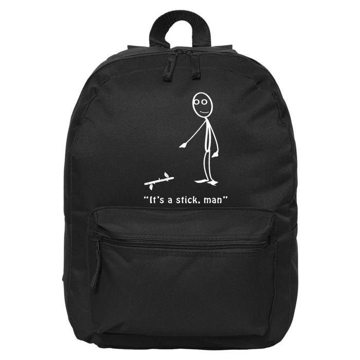 Funny ItS A Stick Man Stickman Costume Stick Figure 16 in Basic Backpack