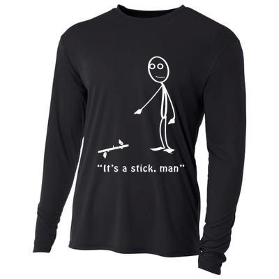 Funny ItS A Stick Man Stickman Costume Stick Figure Cooling Performance Long Sleeve Crew