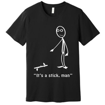 Funny ItS A Stick Man Stickman Costume Stick Figure Premium T-Shirt