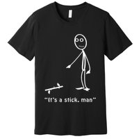 Funny ItS A Stick Man Stickman Costume Stick Figure Premium T-Shirt