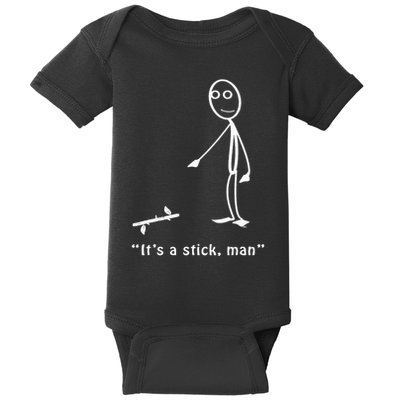 Funny ItS A Stick Man Stickman Costume Stick Figure Baby Bodysuit