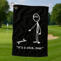 Funny ItS A Stick Man Stickman Costume Stick Figure Golf Towel