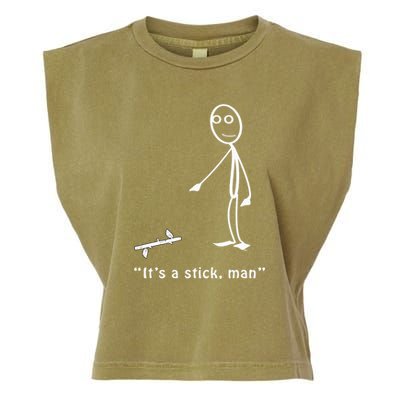 Funny ItS A Stick Man Stickman Costume Stick Figure Garment-Dyed Women's Muscle Tee