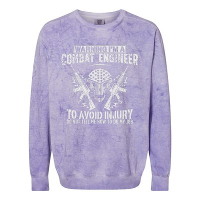 Funny I'm A Combat Engineer Combat Engineering Colorblast Crewneck Sweatshirt