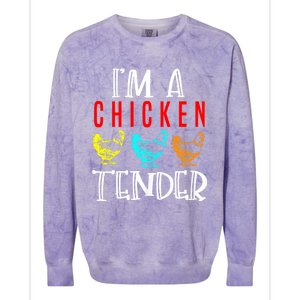 Funny IM A Chicken Tender Gifts Birthday Party Accessories Colorblast Crewneck Sweatshirt