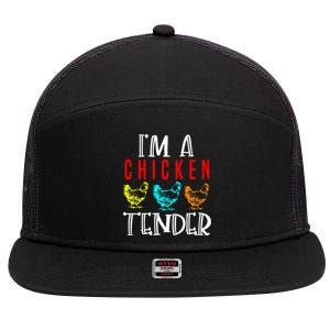 Funny IM A Chicken Tender Gifts Birthday Party Accessories 7 Panel Mesh Trucker Snapback Hat