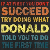 Funny If At First You Dont Succeed Try Doing What Donald Told You To Do 7 Panel Mesh Trucker Snapback Hat