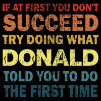 Funny If At First You Dont Succeed Try Doing What Donald Told You To Do Wool Snapback Cap