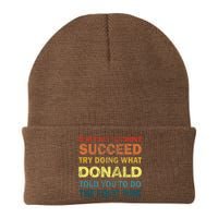 Funny If At First You Dont Succeed Try Doing What Donald Told You To Do Knit Cap Winter Beanie