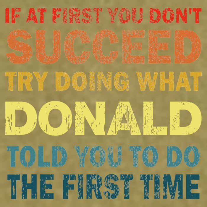 Funny If At First You Dont Succeed Try Doing What Donald Told You To Do Garment-Dyed Women's Muscle Tee