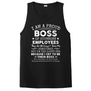 Funny I Am A Proud Boss Of Stubborn Employees Gift PosiCharge Competitor Tank