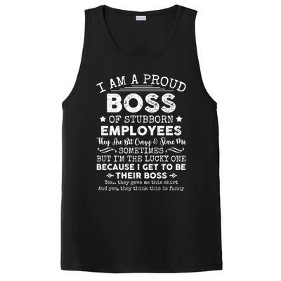 Funny I Am A Proud Boss Of Stubborn Employees Gift PosiCharge Competitor Tank