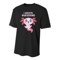 Funny I Axolotl Questions Cute Axolotl Kids Girl Youth Performance Sprint T-Shirt