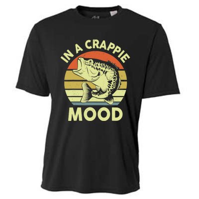 Fishing-Shirt In A Crappie Mood Fisherman Funny Bass Dad Cooling Performance Crew T-Shirt