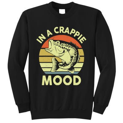 Fishing-Shirt In A Crappie Mood Fisherman Funny Bass Dad Sweatshirt