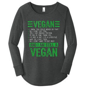 Funny I Am Still A Vegan Vegetarian Healthy Love Haters Women's Perfect Tri Tunic Long Sleeve Shirt