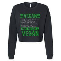 Funny I Am Still A Vegan Vegetarian Healthy Love Haters Cropped Pullover Crew