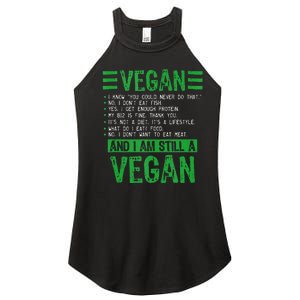 Funny I Am Still A Vegan Vegetarian Healthy Love Haters Women's Perfect Tri Rocker Tank