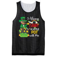 Funny I Always Carry A Little Pot With Me St Patricks Day Mesh Reversible Basketball Jersey Tank