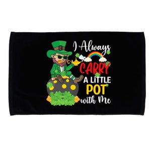 Funny I Always Carry A Little Pot With Me St Patricks Day Microfiber Hand Towel