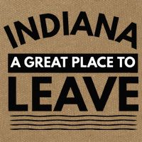 Funny Indiana A Great Place To Leave Sarcastic Indiana Retro Cotton Canvas Backpack