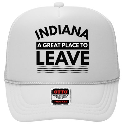 Funny Indiana A Great Place To Leave Sarcastic Indiana Retro Hat
