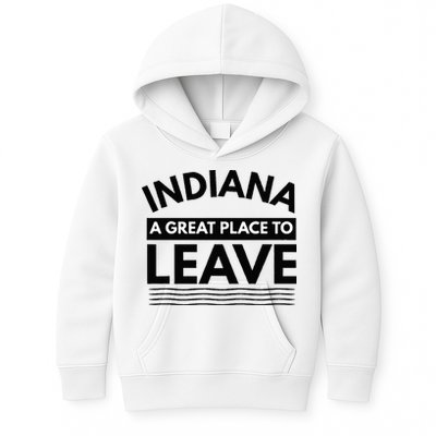 Funny Indiana A Great Place To Leave Sarcastic Indiana Retro Kids Hoodie