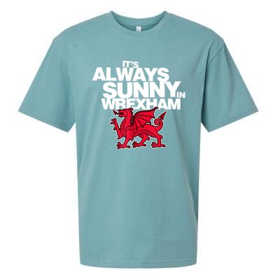 Funny ItS Always Sunny In Wrexham Wales Dragon Sueded Cloud Jersey T-Shirt